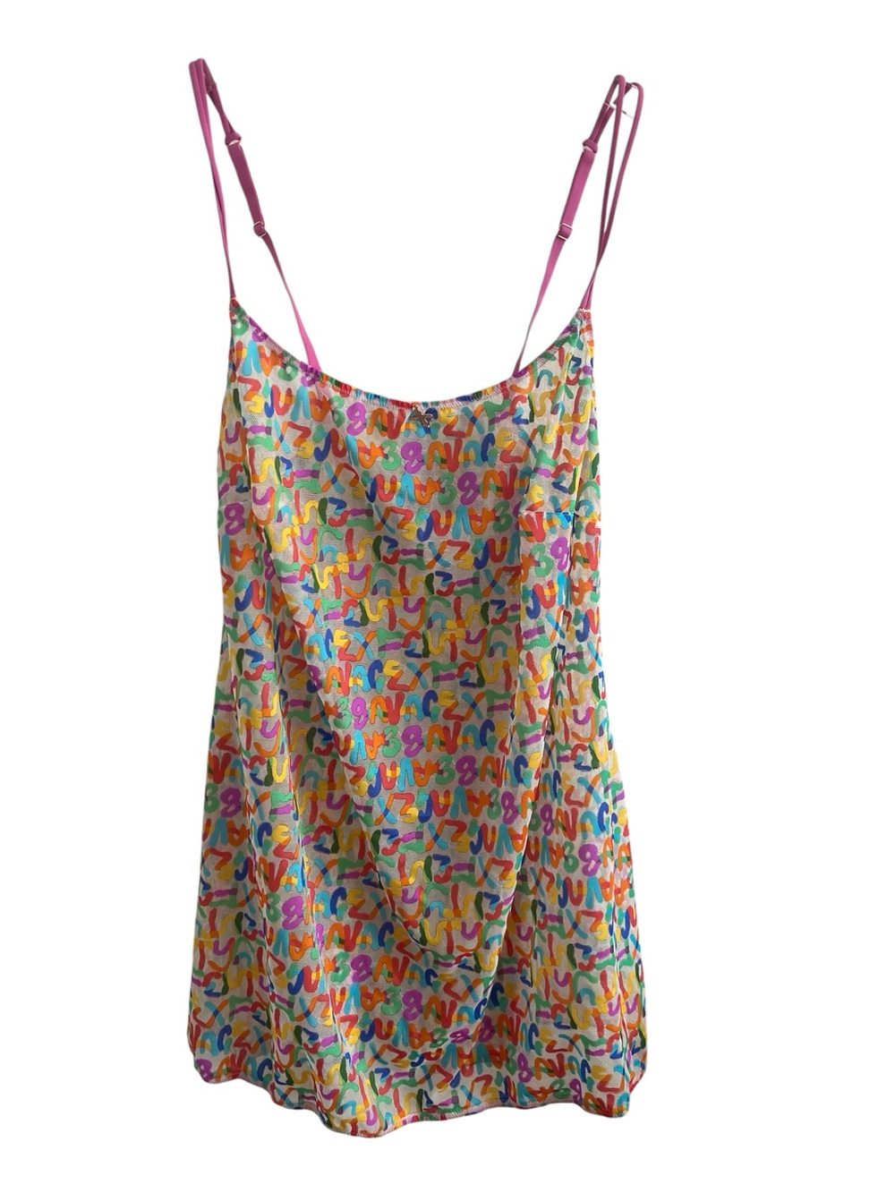 Savage X Fenty Tagged By Savage LOVE Dress Rainbow SHEER Slip Lingerie